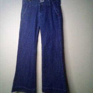 Old Navy Diva Jeans Women 2 Flare Braided Pockets Blue
